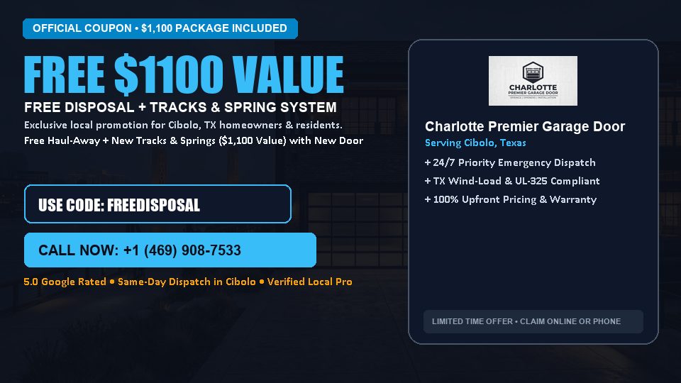 Charlotte Premier Garage Door FREE Haul-Away & Heavy-Duty Tracks with New Door in Cibolo, TX